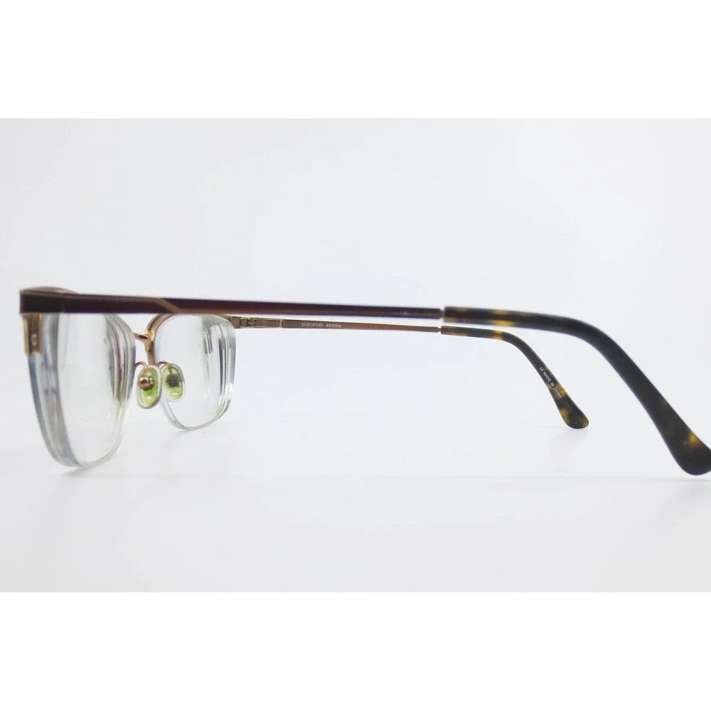 Karen Kane Redbud Eyeglasses Brown Gold Semi Rimless Cat Eye Frames 51-18-135